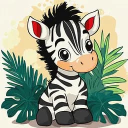 Набор для росписи по номерам для детей 5+ Веселая зебра, Ideyka, 30x30 см, КНО1273