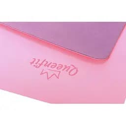 Килимок (мат) для фітнесу та йоги Queenfit Premium TPE 0,6см рожево-фіолетовий - мініатюра 5