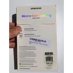Оригінальний силіконовий чохол із кільцем Samsung для Galaxy Z Flip4 Silicone Cover with Ring Navy EF-PF721TNEGUA - мініатюра 4