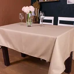 Скатертина MirSon №002 Beige Strong 260х130 см бавовна бежева