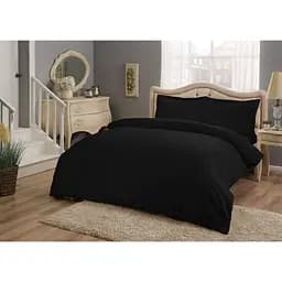 Комплект постільної білизни TAC Basic Black Євро Чорний 000230216