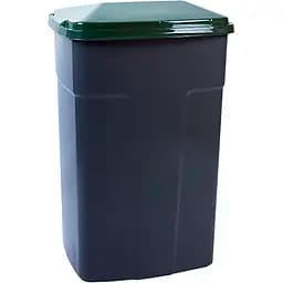 Бак для сміття Алеана 90 л темно-сірий / зелений (00-00003326)