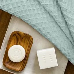 Рушник вафельний Cosas Greek Waffle Pistachio 30x30 см, фісташковий - мініатюра 3