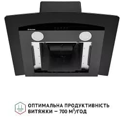 Витяжка декоративна зі склом Perfelli GRASSI 6HMB NERO - мініатюра 7