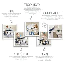 Дитячий багатофункціональний столик Poppet Мультиплей Індиго 5 в 1 та стілець (PP-011I) - мініатюра 7