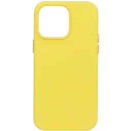 Чохол Leather Case для Apple iPhone 14 Pro Max Canary yellow