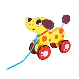 Детская деревянная каталка "Песик" C15030-5 на веревке