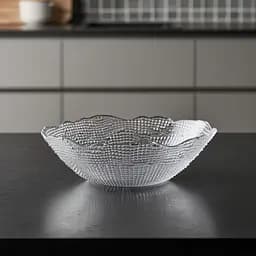 Салатница большая стеклянная прозрачная 2 литра, круглая салатница для салатов фруктов и десертов Yiwu 64486-48