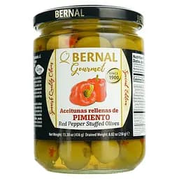 Оливки Bernal Gourmet фаршировані перцем 436 г