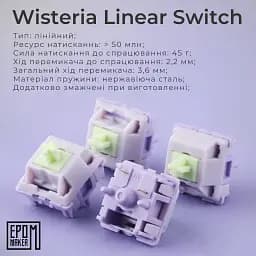 Клавіатура Epomaker Shadow-X Wisteria Linear Switch White (SHX-W-WL) [125688] - мініатюра 4