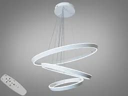Люстра стельова LED Diasha 5153/800+600+400WH 5153-800+600+400WH, білий, три кільця, для кафе, вітальні, спальні - мініатюра 4
