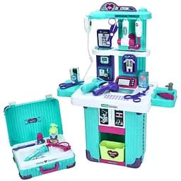 Детский медицинский набор 008-605A 3в1: стол, чемодан, звуковые эффекты