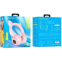 Навушники Borofone Cat ear BT headphones BO18 чорні - мініатюра 2