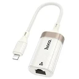 Перехідник Hoco UA41A Crystal Lightning to RJ45 100 Mbs (0.15m) Apricot