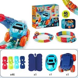 Інтерактивний трек з інерційною машинкою SHT 088 Changeable Trak (46pcs/1CAR) Colorful Epik - мініатюра 4