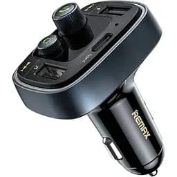 Автомобильное зарядное устройство + FM ресивер Remax RCC-230 (3xUSB, 4.8A) Black (6972174156392)