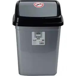 Корзина для мусора Violet House Metalic полипропилен 5 л серый (0101 METALIC с/кр.5 л)