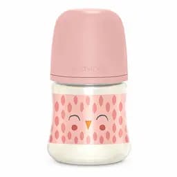 Пляшечка для годування Suavinex Bonhomia, фізіологічна соска, повільний потік, 150 мл, рожева (307831)