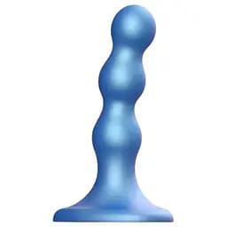 Насадка для страпону Strap-On-Me Dildo Plug Balls Blue Metallic S