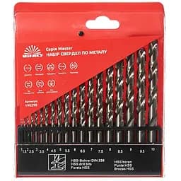 Набір свердл Vitals Master HSS 4341 по металу 1-10 мм 19 шт. (190298)