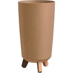 Горщик для квітів Prosperplast Gracia Tubus Slim Eco Wood бежевий (70801-4665)