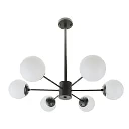 Люстра Brille молекула в спальне Е27 60W BK (BL-776S/6)