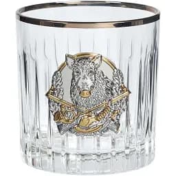 Подарунковий набір склянок для віскі Boss Crystal "Полювання" із золотими накладками - мініатюра 7