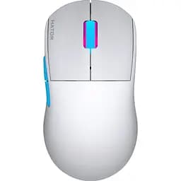 Бездротова миша HATOR Quasar 2 PRO Wireless White Cyan (HTM561WC)