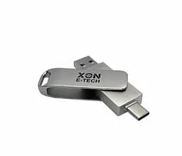 Флеш-накопичувач XON FlashDrive DuoConnect 128GB (USB 2.0 + USB Type-C) Сірий (FX2DR128MS 7614) - мініатюра 7