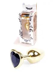 Анальная пробка Jawellery Gold Heart PLUG Black Boss Series 64-00038 98263