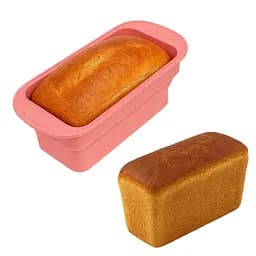 Форма для випікання хліба силіконова 29.5х12.3х11 см, Profsil Рожевий 86645