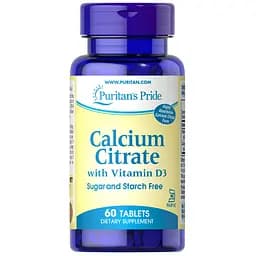 Вітамінно–мінеральний комплекс Puritans Pride Calcium Citrate with Vitamin D 60 пігулок
