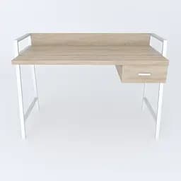 Письмовий стіл Ferrum-decor 750x1000x600 Білий метал ДСП Дуб Сонома 32 мм (FRD-103439) - мініатюра 2