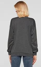 Світшот трикотажний для вагітних і мам-годувальниць oversize Liverpool розмір L-XL Lullababe Темно-сірий - мініатюра 3