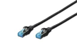 Патч-корд CAT 5e SF-UTP, Cu, PVC AWG 26/7, довжина 1 м, колір чорний DK-1531-010/BL DIGITUS by ASSMANN