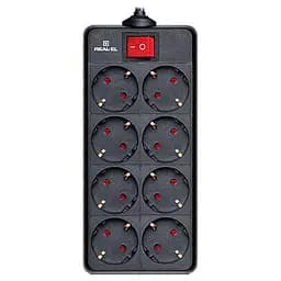 Мережевий фільтр RS-8 PROTECT 3.0m Black UAH (EL122300022)