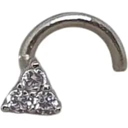 Золота сережка-пірсинг Астор в ніс з фіанітом. 2182442Б