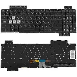 Клавіатура для ноутбука ASUS (GL704 series) rus, black, без фрейма, підсвічування клавішRGB (оригінал) - мініатюра 2