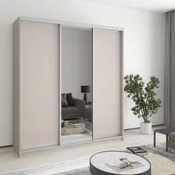 Шкаф-купе трехдверный MebelStar Комбо AL 2ДСП/Зеркало 190x60x210 см Кашемир (MBS-3359)