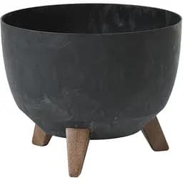 Вазон Lamela Roma 24.2х15 см чорний бетон (9717972)