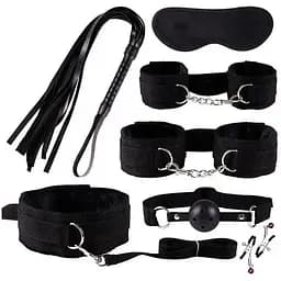 Набір для BDSM 7 аксесуарів Чорний