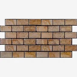 Декоративна панель ПВХ цегла під коричневий мармур Sticker Wall SW-00001428 960х480х4мм
