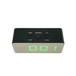 Годинник настільний електронний LED Mirror Clock DS-3658L дзеркальний годинник із термометром і будильником (ST) - мініатюра 2