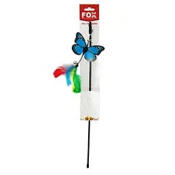 Іграшка для котів Fox Вудка-дражнилка Метелик з пір'ям