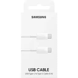 Кабель USB Type-C Samsung USB-C to USB-C PD 100W 1m White (EP-DN975BWRGRU) - мініатюра 2
