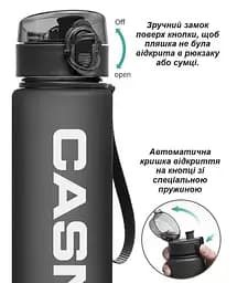 Пляшка для води Casno 1050 мл KXN-1184 Біла (KXN-1184_White) - мініатюра 5