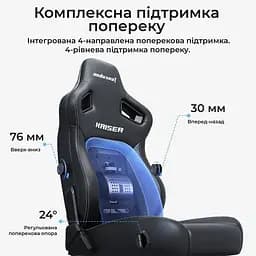 Крісло для геймерів Anda Seat Kaiser 4 V2 Size XL PVC Dark Gray Fabric (AD12YDDC-XLL-20-GB-CF-03) - мініатюра 4