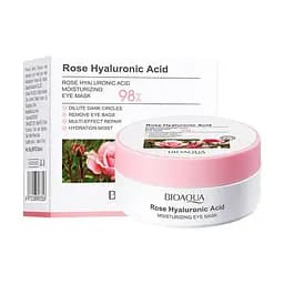 Гідрогелеві патчі Bioaqua для очей з трояндою та гіалуроновою кислотою Rose Hyaluronic Acid Moisturizing Eye Mask