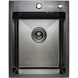 Кухонна мийка Platinum Handmade PVD HSBB з нержавіючої сталі 3 мм прямокутна 40x50x22 см чорна