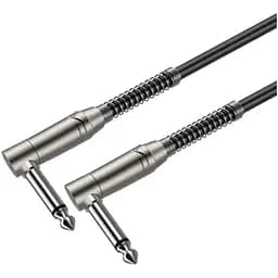 Инструментальный/гитарный/межблочный кабель Roxtone угловой Jack 6.3 - угловой Jack 6.3 SGJ-J130-L06 0.6м